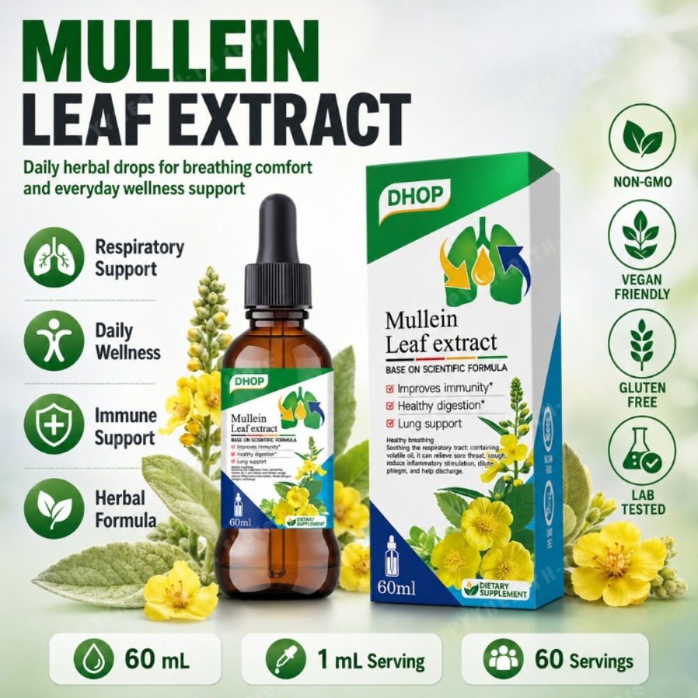 Mullein Leaf Extract Drops 60m - огляд і ціна Herbal Wellness