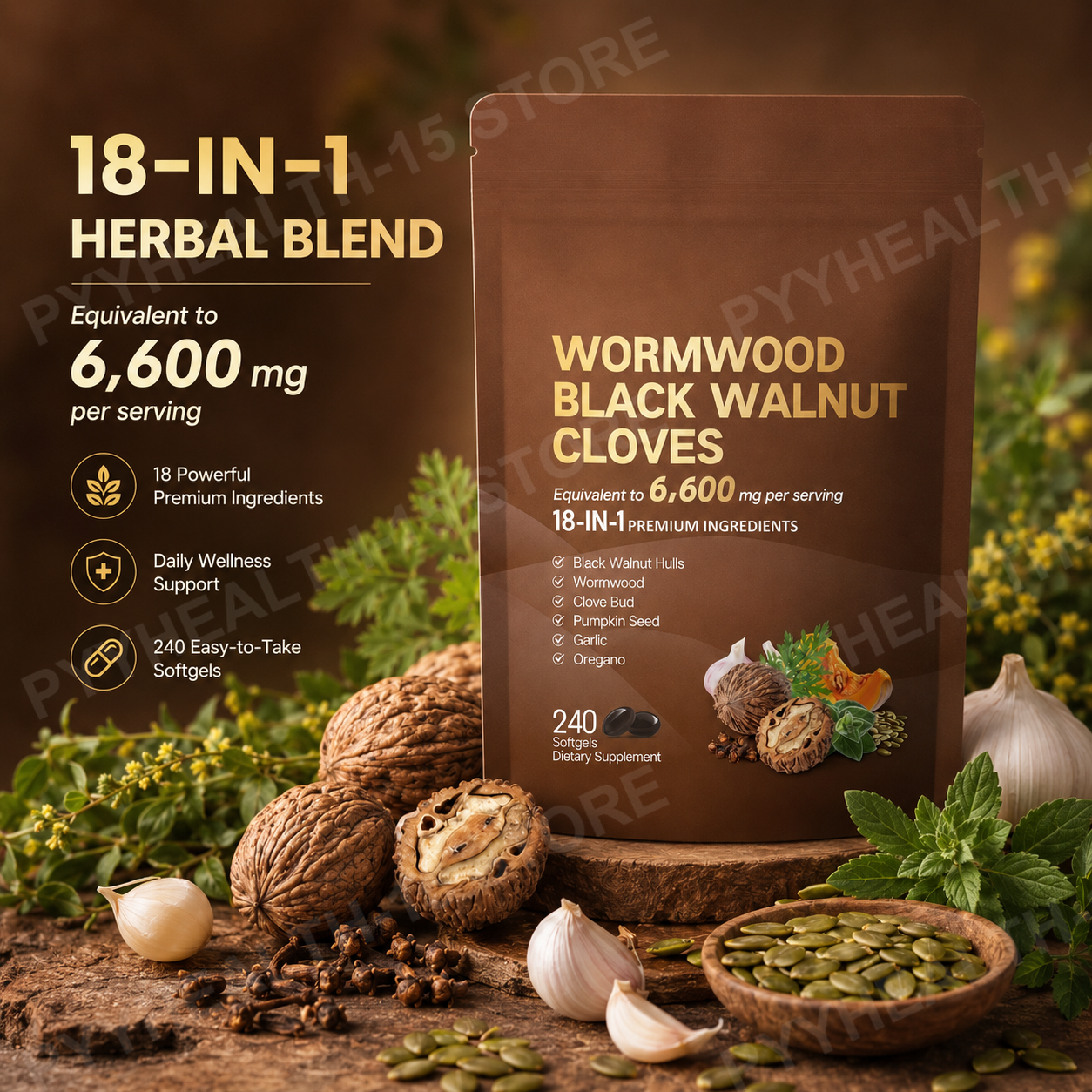 18-in-1 Wormwood Black Walnut  - огляд і ціна Herbal Wellness
