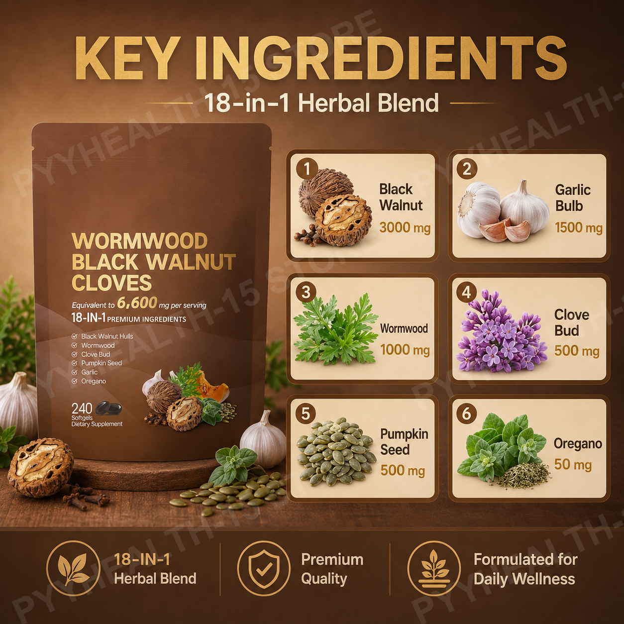 18-in-1 Wormwood Black Walnut  - огляд і ціна Herbal Wellness
